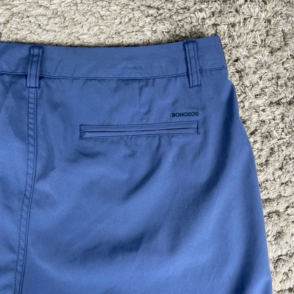 Bonobos Golf Performance Slim Pants Men 33x34 Blue Chino Active Stretch Trousers